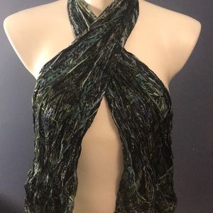 Silky blues & greens scarf